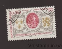 1968 Франция Марка (Аахенский договор 1668 года. Присоединение Фландрии к Франции) Гашеная №1628