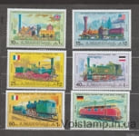 1971 Аджман Серія марок (Старі локомотиви) MNH №1197-1202