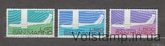 1974 Сан-Марино Серия марок (50-летие планеризма в Италии) MNH №1077-1079