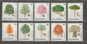 1979 Сан-Маріно Серія марок (Монументальні дерева) MNH №1188-1197
