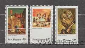 1979 Сан-Марино Серия марок (Тревожные музы, Джорджо Де Кирико) MNH №1198-1200