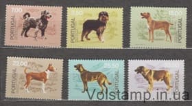 1981 Португалия Серия марок (Португальская водяная собака (Canis lupus familiaris)) MNH №1522-1527