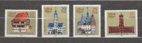 1983 GDR Series of stamps (Historic Town Halls) MNH №2775-2778