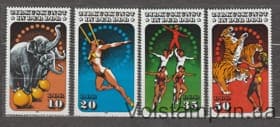 1985 GDR Series of stamps (Circus Arts in the GDR) MNH №2983-2986