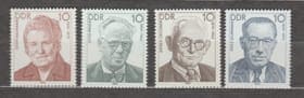 1989 GDR Series of stamps (Personalities of the German Labor Movement) MNH №3222-3225