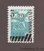 1992 Казахстан Марка (Глобус и реактивный лайнер Ту-154 - надпечатка и дополнительная печать) MNH №14