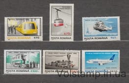 1995 Румыния Серия марок (Средства передвижения) MNH №5087-5092