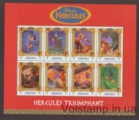 1998 Гренада Малый лист (Disney - анимационный фильм Уолта Диснея «Геркулес») MNH №3693-3700