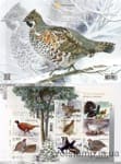 2021 Booklet Kuro-sUsed Birds of Ukraine block without perforation