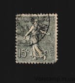 1903 France Stamp from the series (Semeuse lined background) Used №109