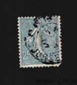 1903 France Stamp from the series (Semeuse lined background) Used №111
