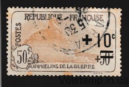 1922 Франция Марка с серии (Белфорт Лайон) Гашеная №149