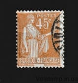 1933 Франция Марка с серии (Аллегория мира) Гашеная №275