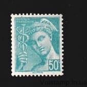 1939 Франция Марка с серии (Меркурий) MNH №384