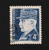1942 Франція Марка із серії (Маршал Філіп Петен (1856-1951)) Гашена №529