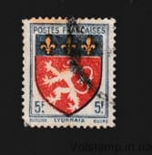 1943 Франция Марка с серии (Лионне) Гашеная №585