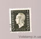 1945 Франція Марка (Маріанна типу Дюлак) Гашена №721