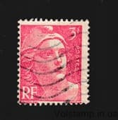 1946 Франция Марка с серии (Марианна типа Гандон) Гашеная №690