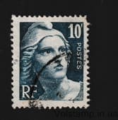 1946 Франция Марка с серии (Марианна типа Гандон) Гашеная №699