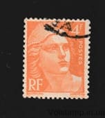 1948 Франция Марка с серии (Марианна типа Гандон) Гашеная №796