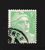 1948 Франция Марка с серии (Марианна типа Гандон) Гашеная №800