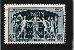 1949 Франція Марка із серії (75 років Всесвітньої поштової спілки (ВПС)) Гашена №870