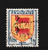 1951 Франция Марка с серии (Провинциальный герб - Беарн) Гашеная №919