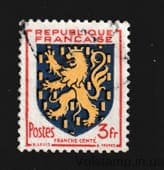 1951 Франция Марка с серии (Провинциальный герб - Франш-Конте) Гашеная №921