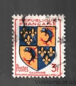 1953 Франция Марка с серии (Дофин) Гашеная №976