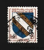 1953 Франция Марка с серии (шампанское) Гашеная №975
