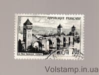 1957 Франция Марка с серии (Мост Валентр, Каор) Гашеная №1147