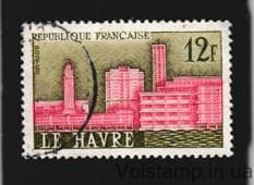 1958 Франція Марка із серії (Ле Гавр) Гашена №1188