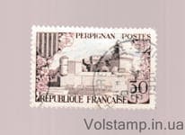 1959 Франция Марка с серии (Замок Перпиньян) Гашеная №1269