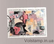 1961 France Stamp with series (Roger de la Fresne (1885-1925) "July 14" - Moder Museum.) Used №1375