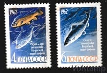 1962 серия марок Рыбы - MH №2645-2646