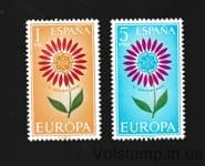 1964 Spain Stamp Series (Europe (C.E.P.T.) 1964 - Flower) MNH №1501-1502
