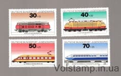 1975 Германия, Федеративная Республика Серия марок (Молодежь: Локомотивы) MNH №836-839