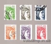 1979 Франция Серия марок (Сабин) Гашеная №2169-2174