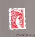 1980 Франция Марка с серии (Сабина) Гашеная №2216