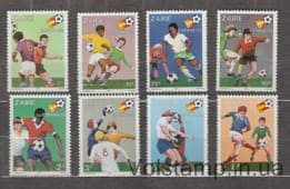 1981 Заир Серия марок (Чемпионат мира по футболу FIFA - Испания) MNH №722-729