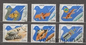 1982 Куба Серия марок (День космонавтики) Гашеная с дефектом №2650-2655
