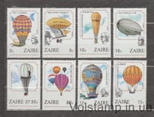 1984 Zaire Series of stamps (200th Anniversary of Man's First Balloon Flight) MNH №867-874
