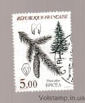 1985 Франция Марка с серии (Дерево: Ель - Picea abies) Гашеная №2517