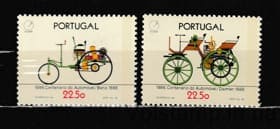 1986 Portugal Series of stamps (Centenary of the Automobile) MNH №1686-1687