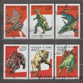 1987 Гвінея Серія марок (Доісторична фауна) Гашена №1166-1171