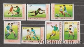 1989 Вьетнам Серия марок без перфорации (Чемпионат мира по футболу FIFA 1990 - Италия) MNH №2080-2086
