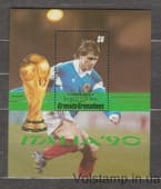 1990 Гренада Гренадины Блок (Чемпионат мира по футболу FIFA - Италия) MNH №БЛ196