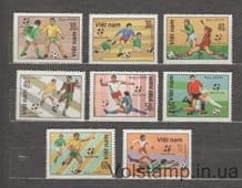 1990 Вьетнам Серия марок (Чемпионат мира по футболу FIFA - Италия (надпечатка логотипа)) MNH №2212-2219