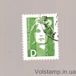 1991 Франция Марка с серии (Марианна Бриатская) Гашеная №2848