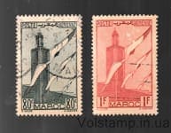 1939 Morocco Incomplete stamp series (Airmail) Used №176-177